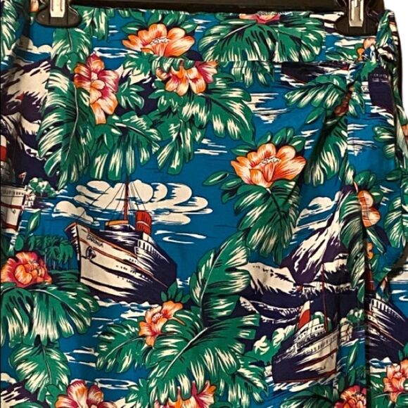 Alexander Campbell Tropical Vintage Wrap Style Cruise Ship Skirt Size 6 📦 - Picture 2 of 8